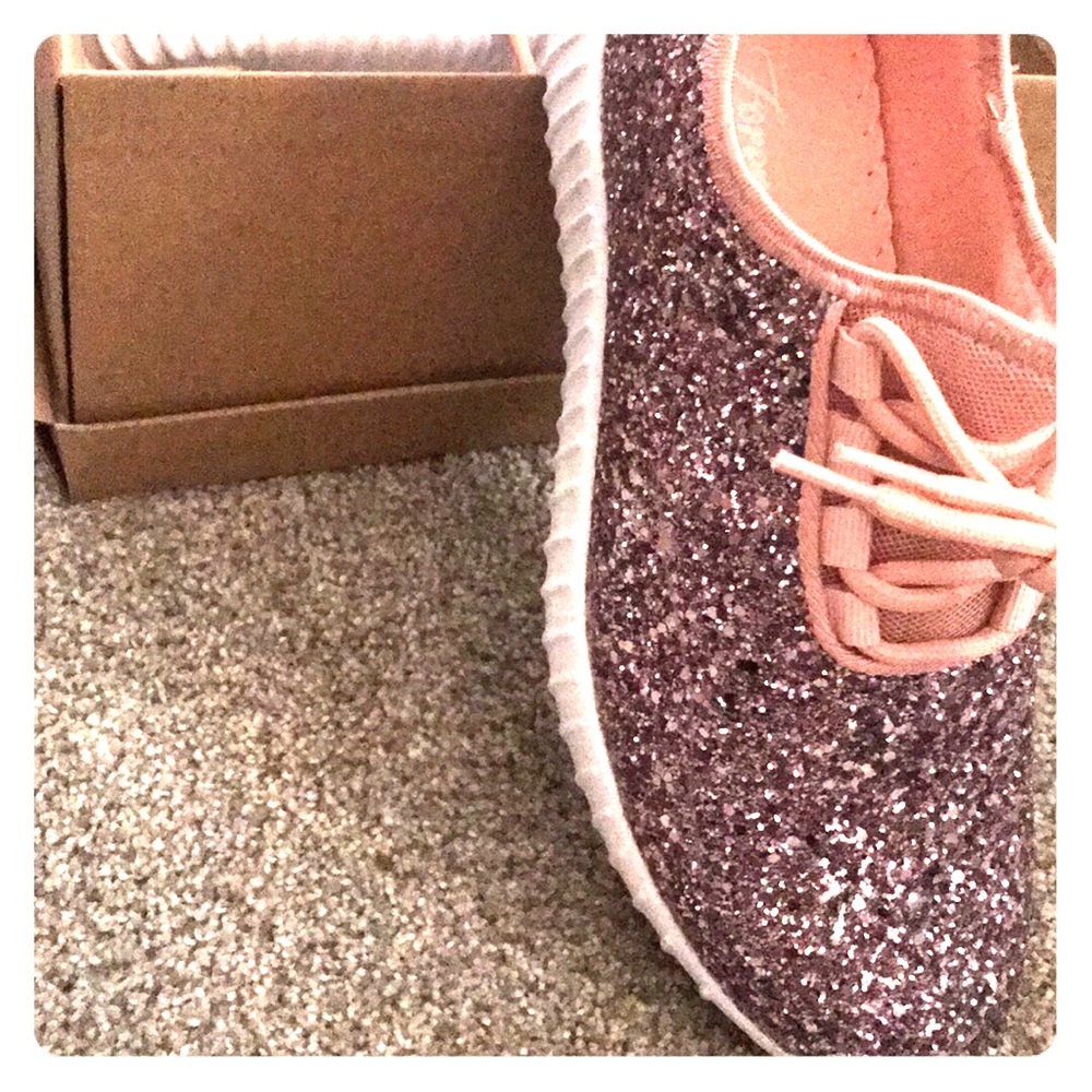 Rose gold shoes